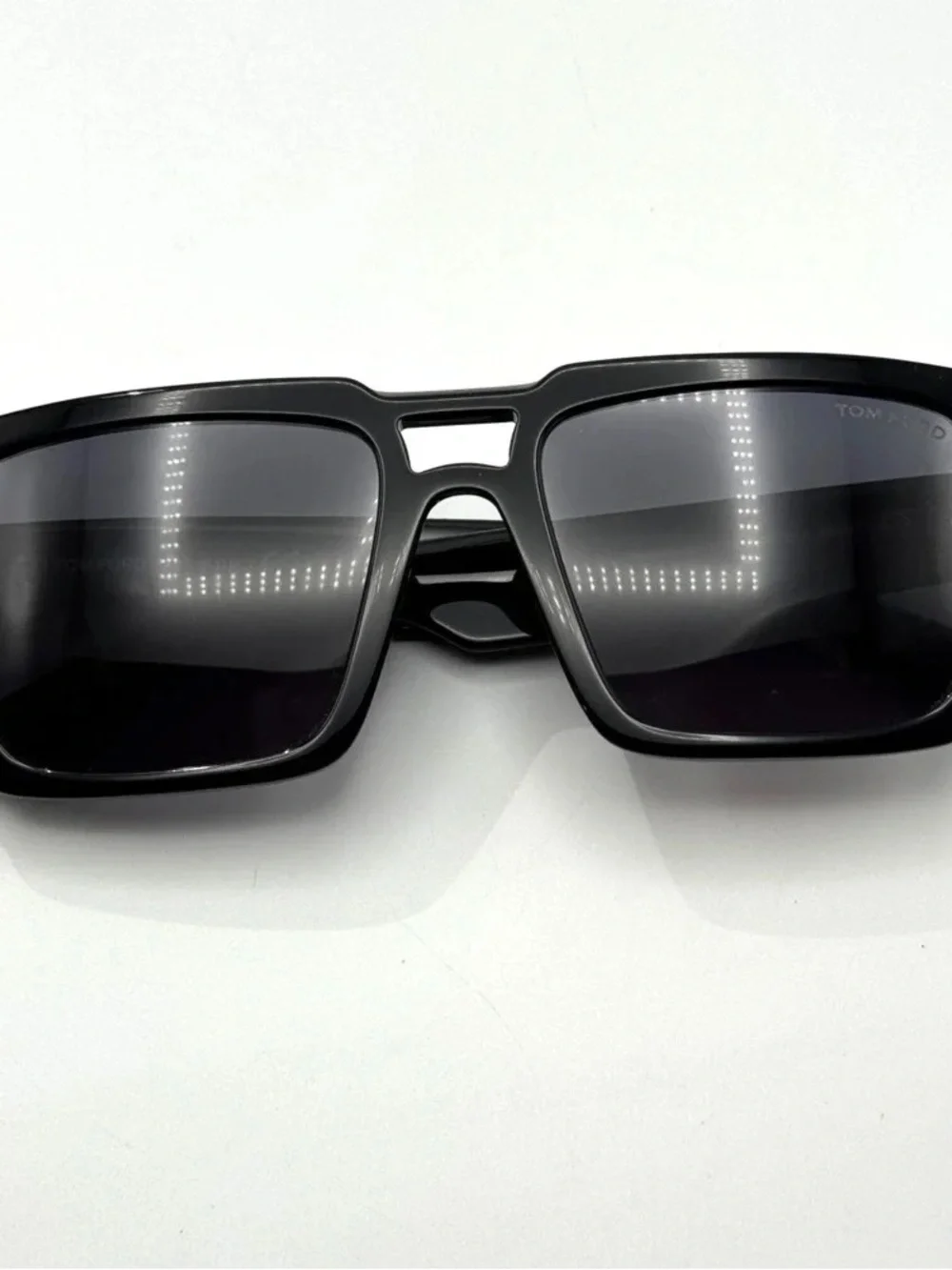 Tom Ford Black Frame Sunglasses with Dark Gray Lenses